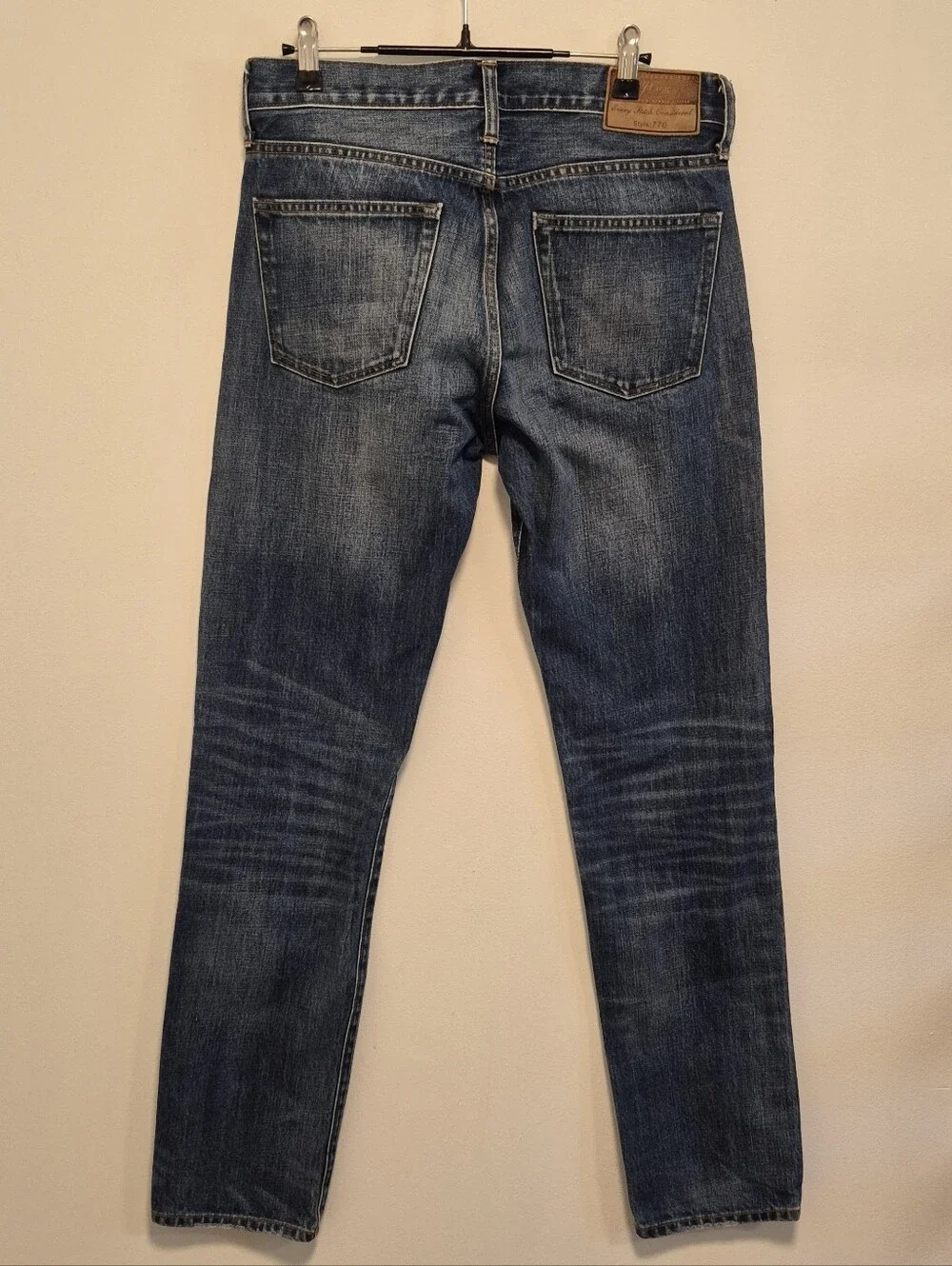 J.Crew 770 Straight Jeans Kaihara Japanese Denim Blue Dark Wash Men's Sz 29x32
